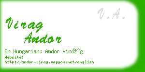 virag andor business card